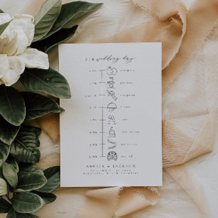 Elegant Order Of Events Wedding Timeline Icons Poster