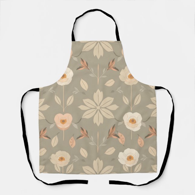 Elegant Organic Apron - Soft Colours & Natural Ele (Front)