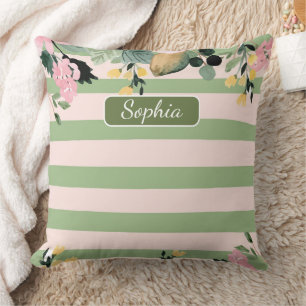 Elegant Organic Green Shape Art for Gifts Cushion