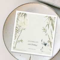 Elegant Oriental Bamboo Crane Birthday Party