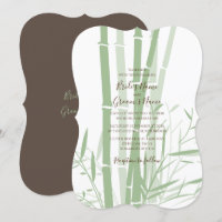 Elegant Oriental Bamboo Wedding Invitations