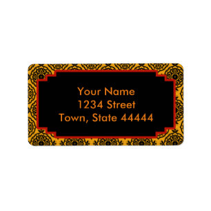 Elegant Oriental Design Address Labels