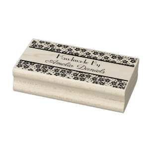 Elegant Oriental flower Handmade By Rubber Stamp