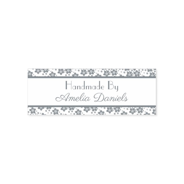 Elegant Oriental flower Handmade By Self-inking Stamp (Design)