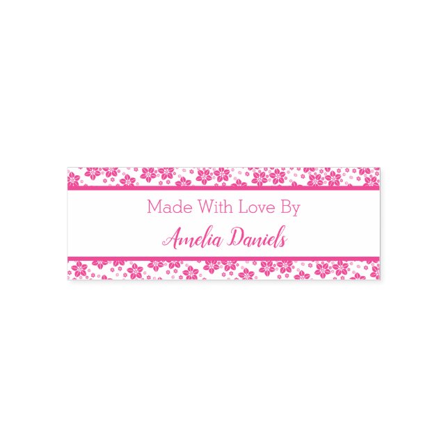 Elegant Oriental flower Handmade By Self-inking Stamp (Design)