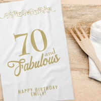 Elegant Ornament 70 and Fabulous 70th Birthday 