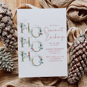 Elegant Ornament Exchange Christmas Party Invitation