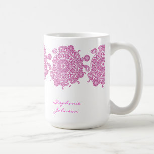 Elegant Ornament White/Pink Mug
