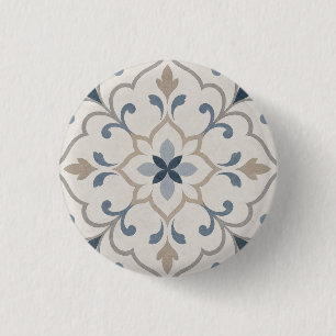 Elegant Ornamental  3 Cm Round Badge