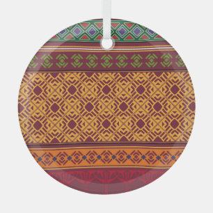 Elegant Ornamental Africa: Indian Ethnic Pattern Glass Tree Decoration