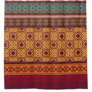 Elegant Ornamental Africa: Indian Ethnic Pattern Shower Curtain