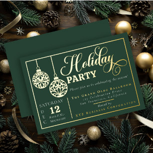 Elegant Ornamental Christmas Baubles Holiday Party