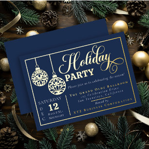 Elegant Ornamental Christmas Baubles Holiday Party