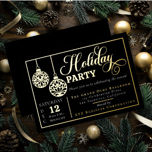 Elegant Ornamental Christmas Baubles Holiday Party