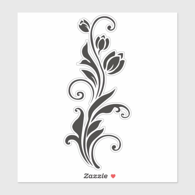Elegant Ornamental Floral Flower Art (Sheet)