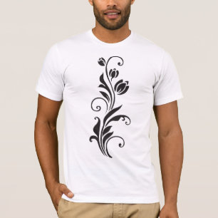 Elegant Ornamental Floral Flower Art T-Shirt