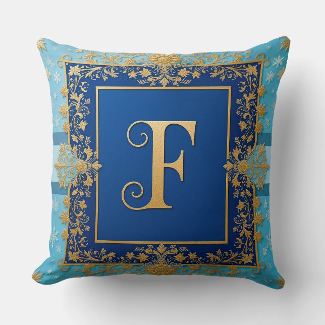 Elegant Ornamental Lettering Cushion (Front)