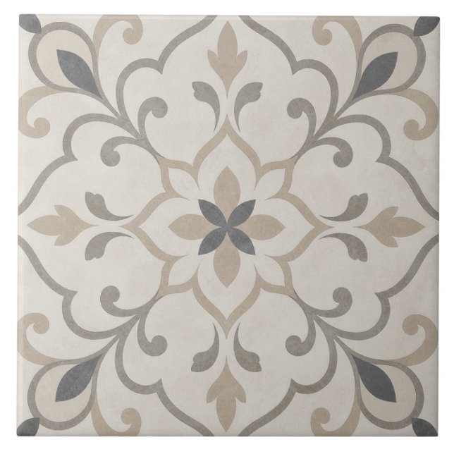 Elegant Ornamental Stone Tile (Front)