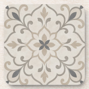Elegant Ornamental Stone Tile Coaster