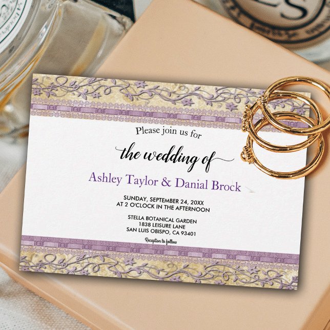 Elegant Ornate Classy Chic Frame Formal Wedding Invitation (Creator Uploaded)