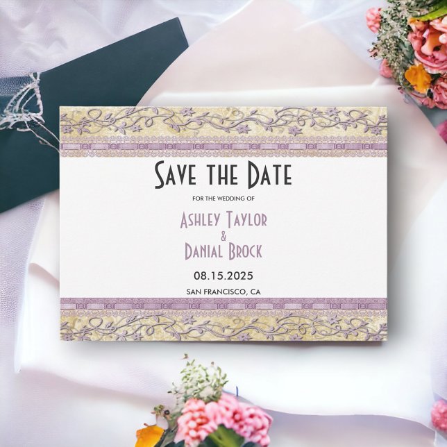 Elegant Ornate Classy Chic Frame Formal Wedding Save The Date (Creator Uploaded)