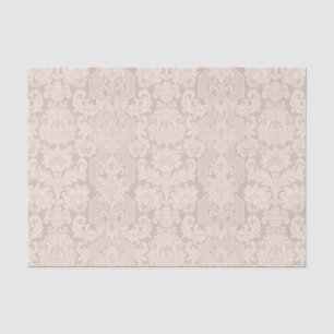 Elegant Ornate Cream Victorian Damask Tissue Paper