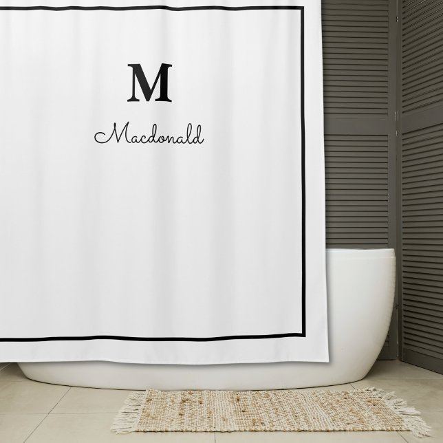 Elegant Ornate Custom Monogram  Shower Curtain (Creator Uploaded)