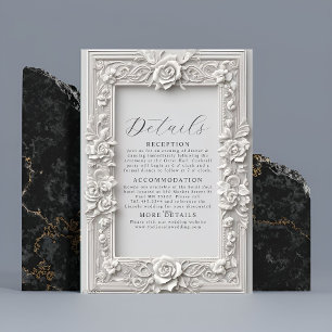 Elegant Ornate Floral Details Enclosure Card