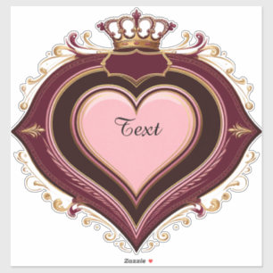 Elegant Ornate Heart Frame With Crown
