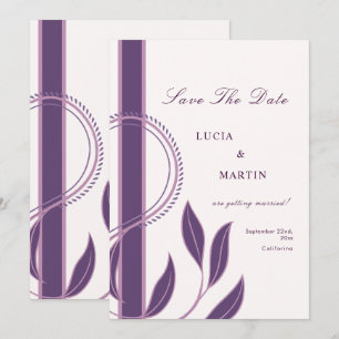 Elegant Ornate Paisley Fated Floral Save The Date Invitation