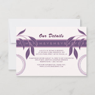 Elegant Ornate Paisley Fated Floral Wedding Detail RSVP Card