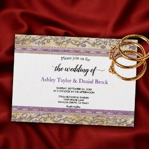 Elegant Ornate Shiny Fancy Classic Wedding Invitation
