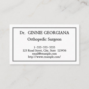 Elegant Orthopaedic Surgeon Business Card