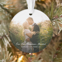 Elegant Our First Christmas Married Photo Newlywed