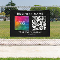 Elegant Outdoor Custom Business Logo QR Code