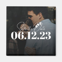 Elegant Overlay White Orchid Wedding Save the Date