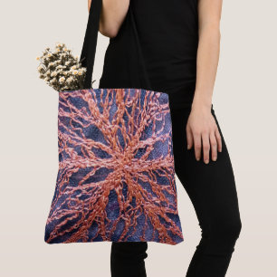 Elegant oversized burnt orange indigo embroidery  tote bag