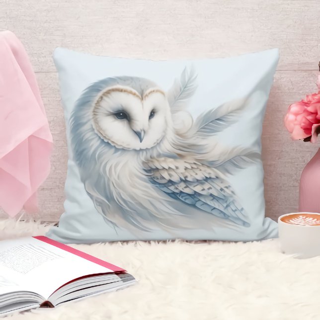 Elegant Owl in Watercolor Cushion (Creator Uploaded)