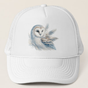 Elegant Owl in Watercolor Trucker Hat