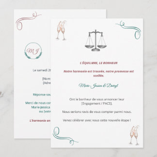 Elegant PACS or Engagement Invitation