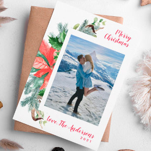 Elegant Paint Joy Peace Love Original Editable Holiday Card