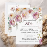 Elegant Painted Floral 80th Birthday Party Invitation<br><div class="desc">Start this special 80th birthday celebration in a elegant style with this beautifully feminine gentle floral invitation with watercolor mixed wildflowers and trailing greenery. All of the text can be personalised for your party including the guest of honour's age. If you have any special requests or require design assistance, just...</div>
