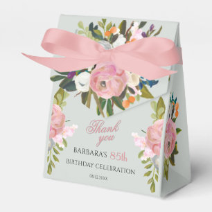 Elegant Painted Pink Floral 85th birthday favours Favour Box