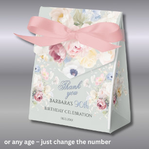 Elegant Painted Pink Floral 90th birthday favours Favour Box