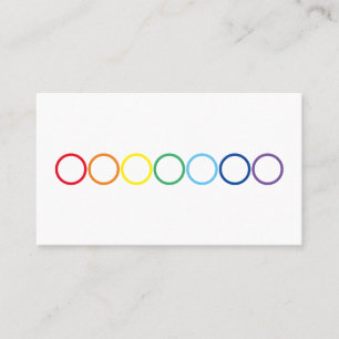 Elegant Painters rainbow coloured circles Business Card