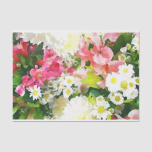 Elegant painting floral tissue paper