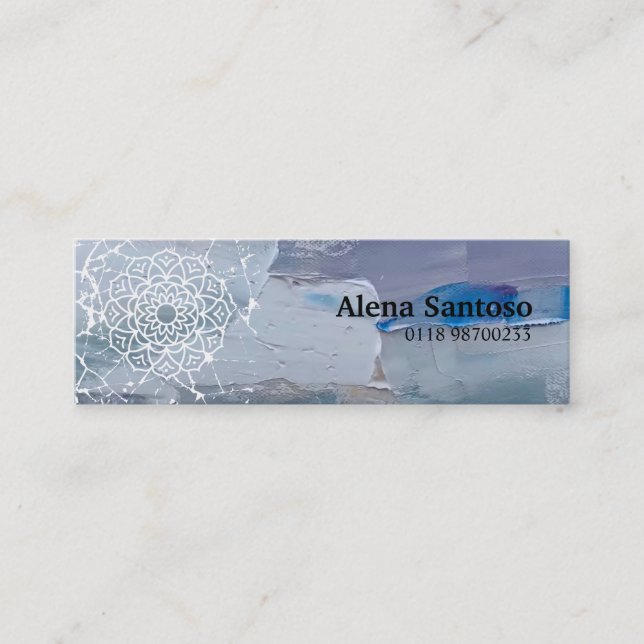 Elegant Painting Mini Business Card (Front)