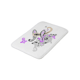 Elegant Paisley Floral Bath Mat