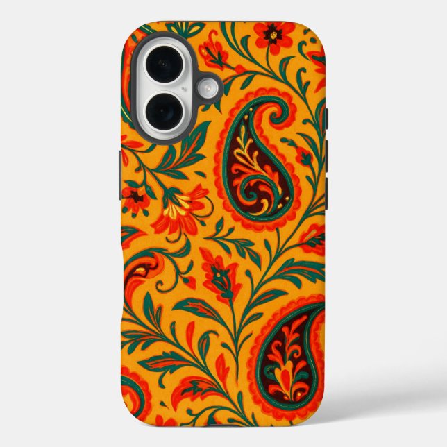 Elegant Paisley Floral Pattern Case-Mate iPhone Case (Back)