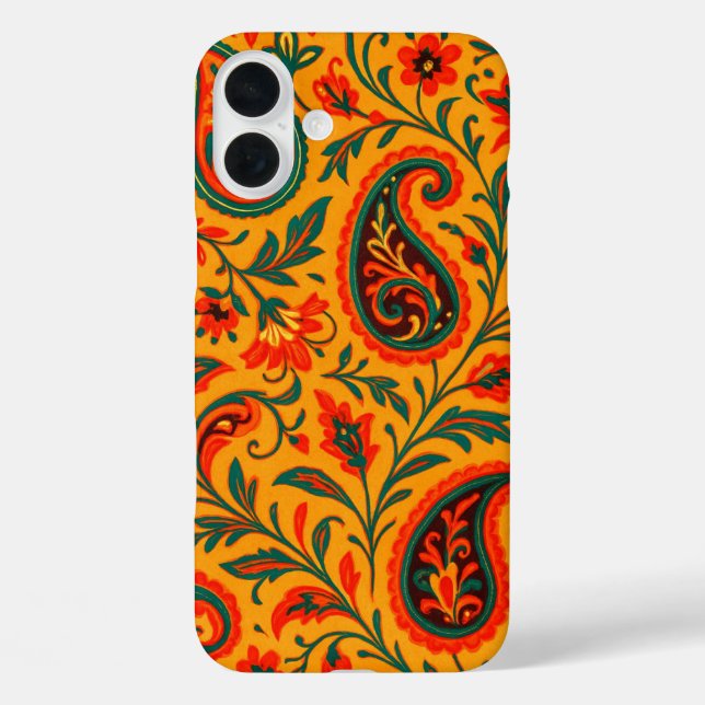 Elegant Paisley Floral Pattern Case-Mate iPhone Case (Back)